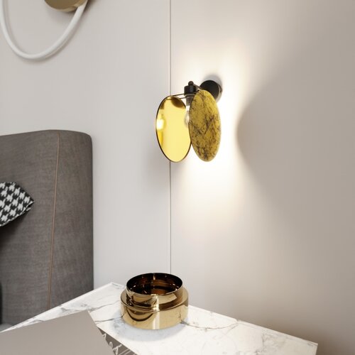  Zidna lampa MOTIF 1xE27/15W/230V zlatna Slike