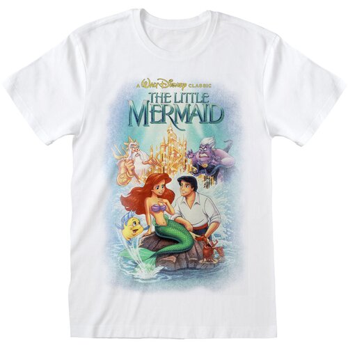  Majica s Kratkimi Rokavi The Little Mermaid Classic Poster Bela Uniseks Slike