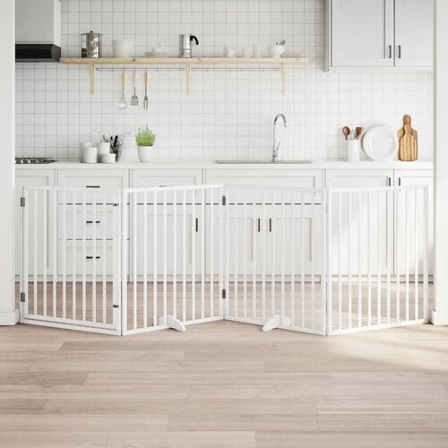 vidaXL Vrata za pse s vratašcima 4 panela sklopiva 320 cm drvo topole Cijene