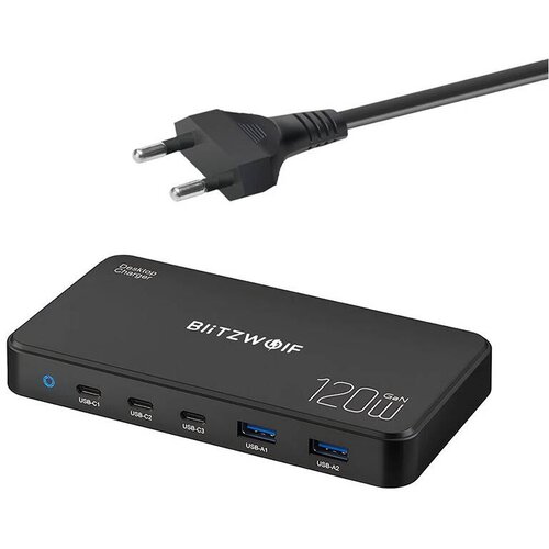 BlitzWolf BW-I100 120W 5-V-1 POLNILEC ZA IPHONE 12, 13, 14 IN 15 Z USB POLNJENJEM, (5000337778) Cene