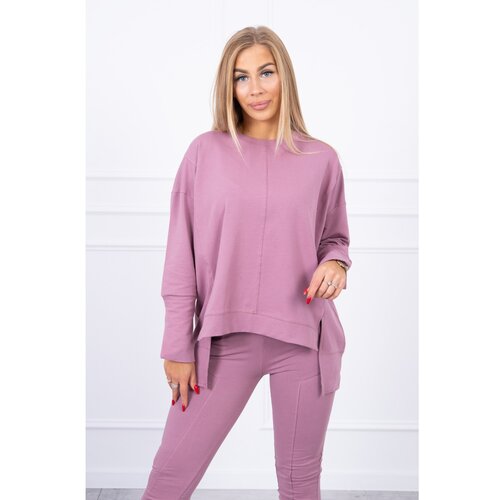 Kesi Set with an oversize blouse dark pink Slike