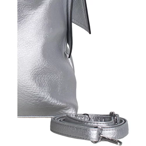 Fashion Hunters Silver shoulder bag with an adjustable strap