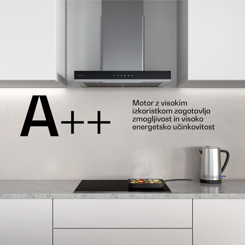 Klarstein Verosteel napa 60 cm, Elegantna, minimalistična, močna, Energijski razred A++, 881,6 m&amp;sup3;/h Slike