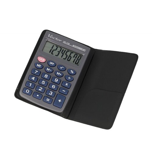 VECTOR KAV VC-110III pocket calculator, 8 digits, 58 x 88 mm, grey Cijene