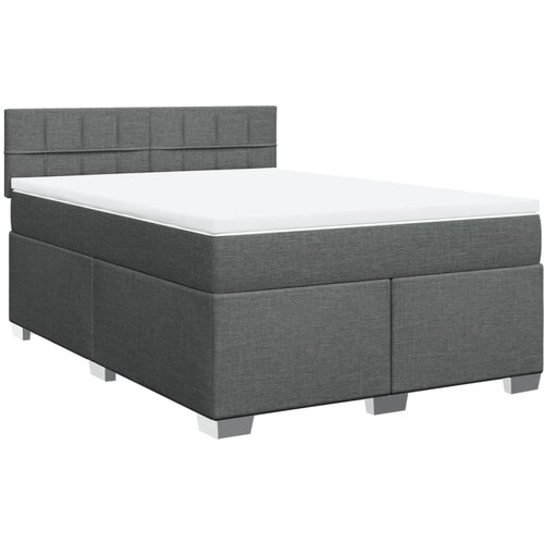 Maison Chic Box spring postelja - Vzmetna postelja z vzmetnico temno siva 160x200 cm blago SL5299, (21904759) Cene