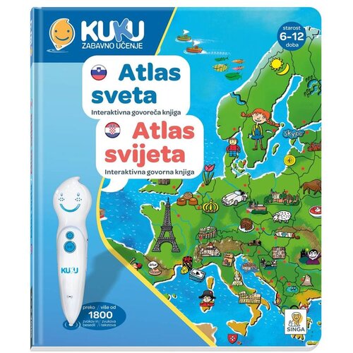 Kuku Interaktivna knjiga KUKU - Atlas svijeta (bez olovke) Cijene