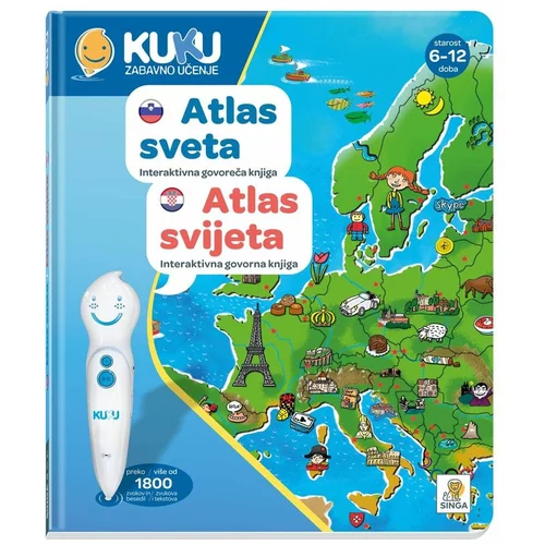 Kuku Interaktivna knjiga KUKU - Atlas svijeta (bez olovke)