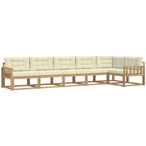vidaXL Zunanja garnitura za sedenje 4 pcs Bela in krem Poliester, (5000282009) Cene