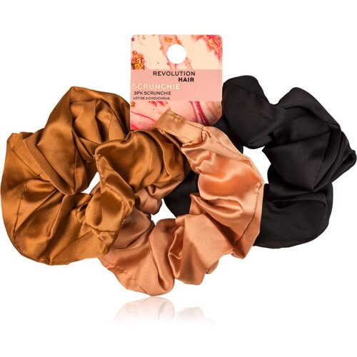 Revolution Haircare Satin Scrunchie elastike za lase odtenek Black/Blush/Nude 3 kos Cene