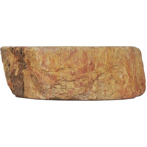  Umivaonik od fosilnog kamena 45 x 35 x 15 cm krem Slike
