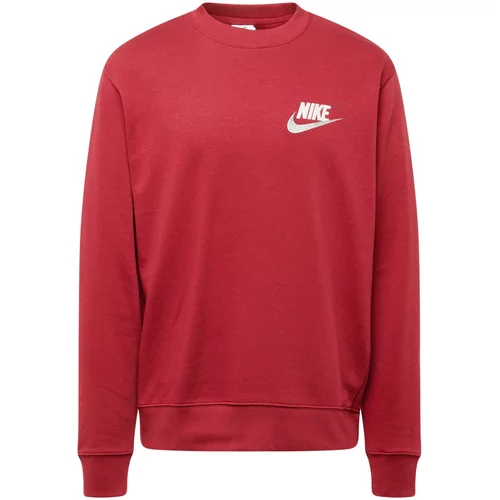 Nike Sportswear Sweater majica 'CLUB' crvena / bijela