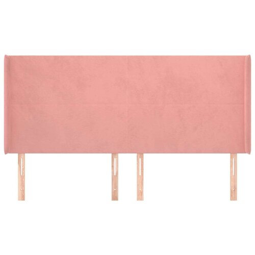 Uzglavlje s u&amp;scaron;ima ružičasto 203x16x118/128 cm bar&amp;scaron;unasti Slike