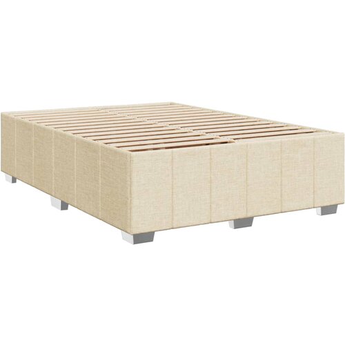 vidaXL Posteljni okvir krem 140x200 cm blago, (21310221) Cene