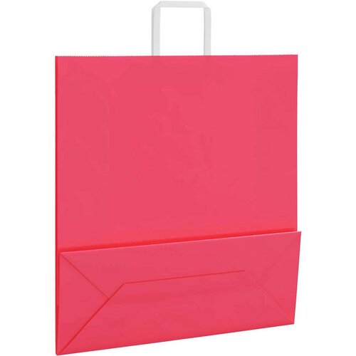  Papirnate vrećice 250 kom s ručkama ružičaste 45x17x48 cm Slike