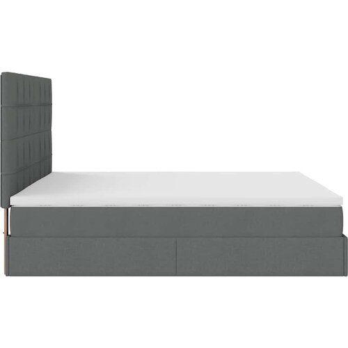 VidaXL Otomanski posteljni okvir z vzmetnico siv 180x200 cm blago Slike