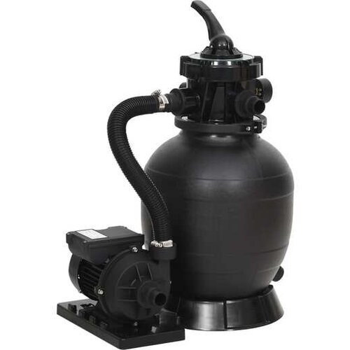  Peščeni filter za bazen s 6-smernim ventilom črn Cene