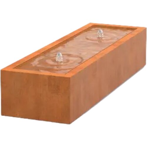 ADEZZ Pravokotna vodna miza iz jekla Corten - 200 x 60 x 40 cm Cene