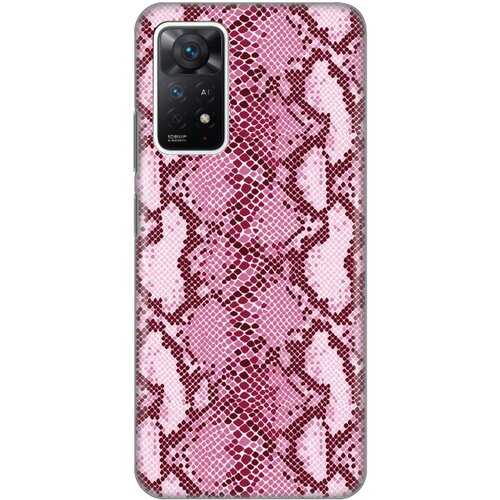 maska silikonska print za xiaomi redmi note 11 pro 4G/5G pink snake Slike