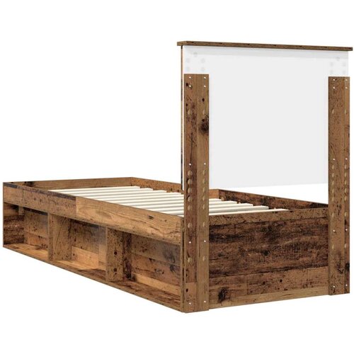  Okvir za krevet Staro drvo 75 x 190 cm Čvrsto borovo drvo Slike