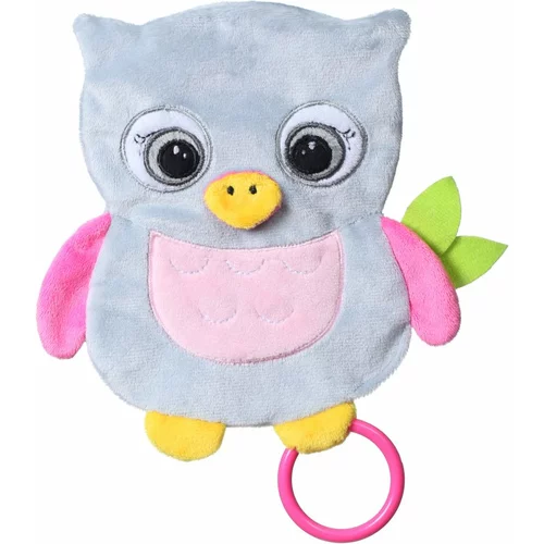 BabyOno Have Fun Cuddly Toy for Babies mekana igračka za maženje s grickalicom Owl Celeste 1 kom