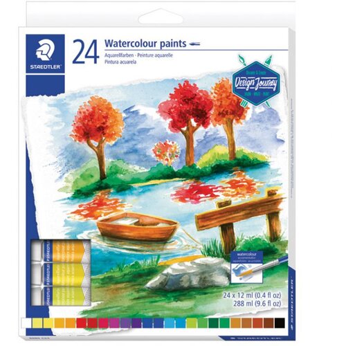 Boja VODENA U TUBI 12MLX24BOJE DESIGN JOURNEY STAEDTLER 8880 C24 Cijene