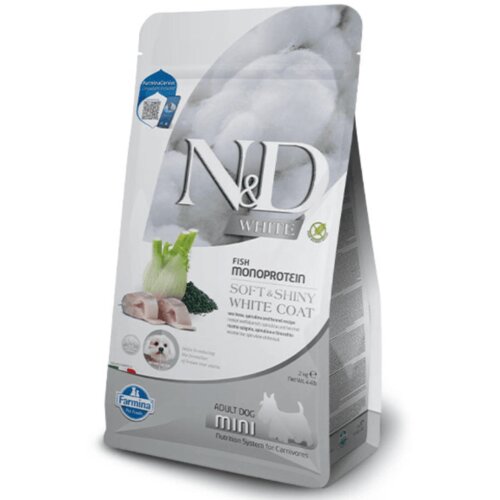 N&d White Dog Sea Bass Spirulina&Fenel Mini 5kg Cene