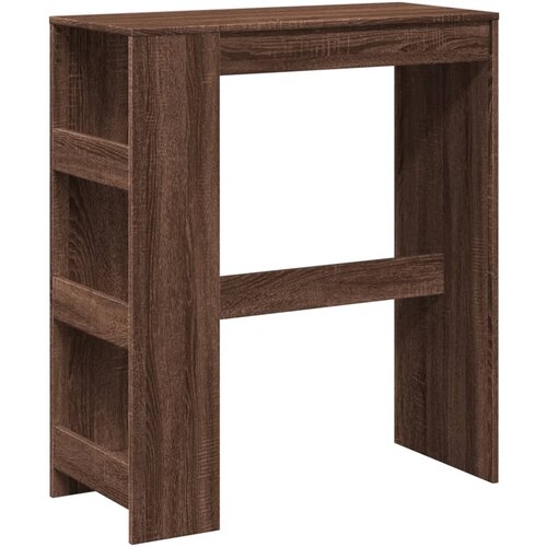 VidaXL Barska miza s policami rjavi hrast 90x40x103,5 cm inž. les, (22056657) Slike