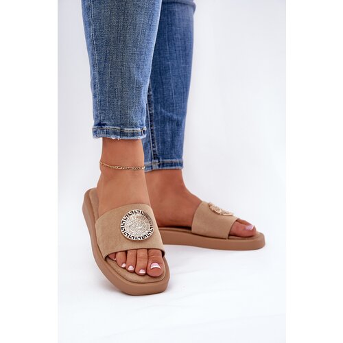 Boto Women's sandals with gold decoration beige Kaliora Cijene