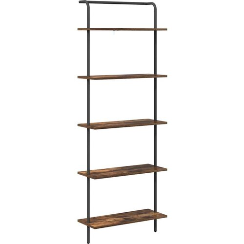 VidaXL Polica Dimljeni hrast 60 x 24 x 168 cm Konstruirano drvo Slike