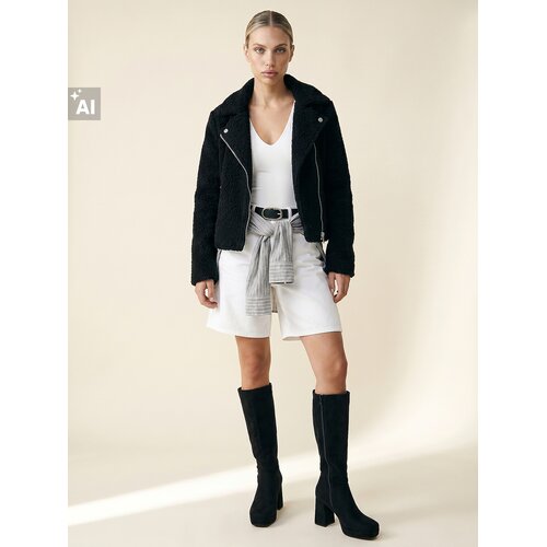 Sinsay Biker jakna od boucl&amp;eacute; materijala Slike