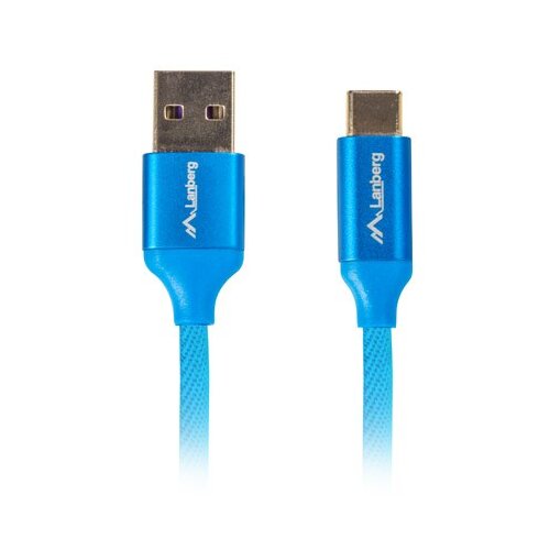 Lanberg Kabel USB 2.0 Macho/USB C Macho Quick Charge 3,0 0,5M Azul, (21091154) Cene