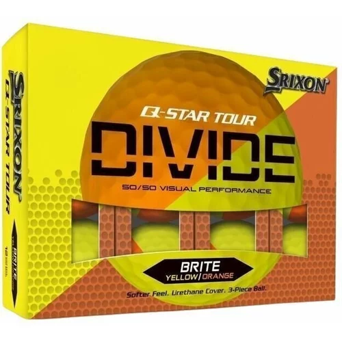 Srixon Q-Star Tour Divide 2 Golf Balls Yellow Orange