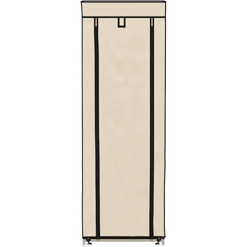  za cipele s pokrovom od tkanine 57 x 29 x 162 cm krem Slike
