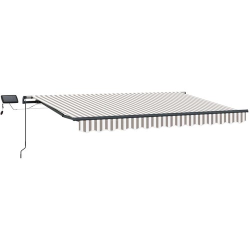 vidaXL Retraktilna tenda Svetlo siva in bela. 300 x 250 cm blago, (5000252366) Cene