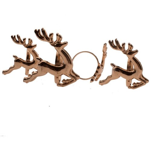 Dakls Kovinski obročki za prtičke v kompletu 4 ks Deer – Cene