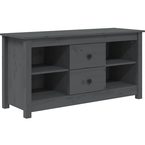 Maison Chic TV omarica - TV stojalo - Televizijska omarica siva 103x36,5x52 cm trdna borovina, (21701117) Cene