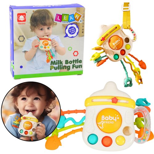  Sensory Toy Teether Rattle For Toddler Bottle 3in1 Slike