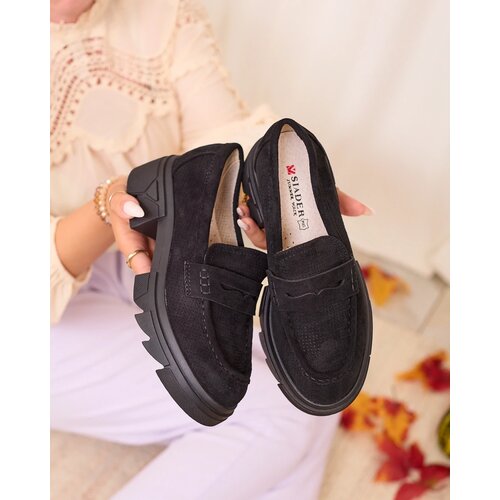Resti Black women's openwork moccasins Lace Glide Cene