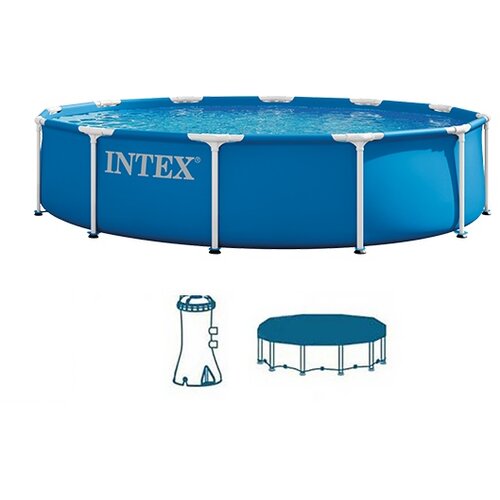 Intex bazen za dvorište sa čeličnim ramom sa pumpom i prekrivačem 366x76cm metal frame 28212NP/28031 Cene