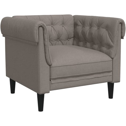 vidaXL Fotelj chesterfield taupe tkanina, (21113666) Cene