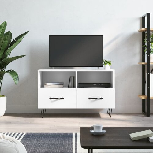 VidaXL TV omarica bela 80x36x50 cm inženirski les Slike