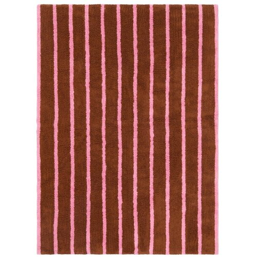 Jotex Rožnat/rjav bombažen tekač 80x250 cm Mika &ndash; Cene