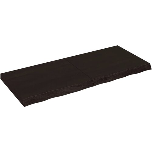 Maison Chic Stenska polica - Viseča Polica temno rjava 120x50x(2-6) cm trdna hrastovina, (21784641) Cene