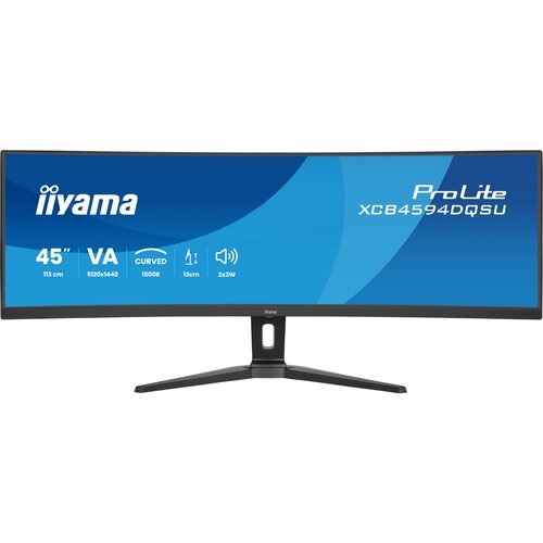Iiyama ProLite XCB4594DQSU-B1 44,5" DQHD zakrivljeni VA panel, 75Hz, 5120x1440 32:9, 2ms (GtG), USB-C Cijene