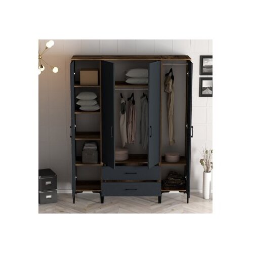 Hanah home Ormar Kumsal STS Walnut Anthracite Cene