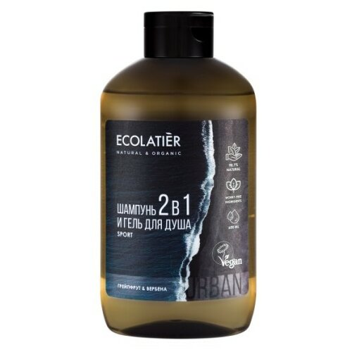 ECOLATIER šampon i gel za tuširanje za muškarce sa eteričnim uljima grejpa i verbena | kozmo shop online Slike