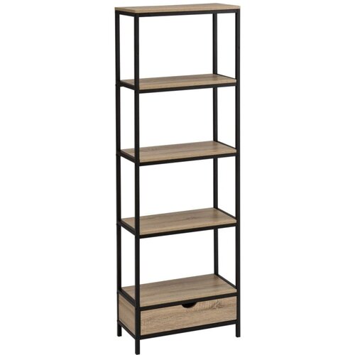 Casa Selección Crna/natur biblioteka u dekoru hrasta 60x180 cm Urban – Cijene