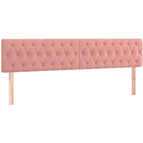 Maison Chic Posteljno vzglavje - Vzglavna omarica 2 kosa roza 90x7x78/88 cm žamet, (22077029) Cene