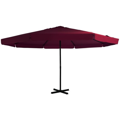 VidaXL Zunanji senčnik z aluminijastim drogom 500 cm bordo rdeč Slike