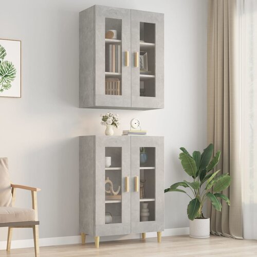 vidaXL Viseča stenska omarica betonsko siva 69,5x34x90 cm Cene